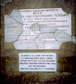 Fragmentary nave inscription