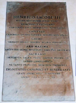 Sacristy inscription