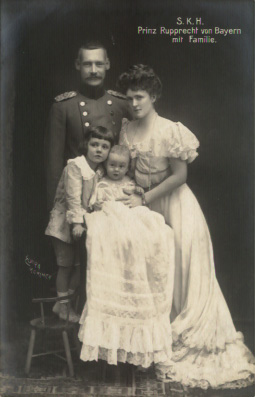The Duke and Duchess of Cornwall and Rothesay with Princes Luitpold and Albert, 1905
